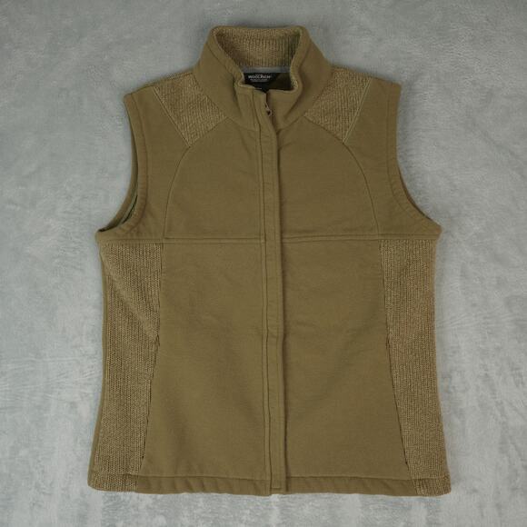 Woolrich Vest Womens M Full Zip Acrylic Blend Brown Gorpcore Cabincore - Picture 1 of 12